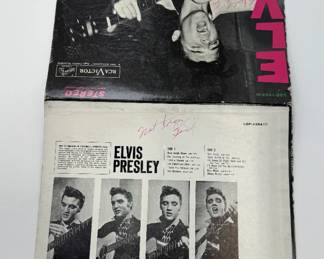Elvis Presley Vintage Vinyl LP Record Lot of 2 Debut Album & Golden Records RCA