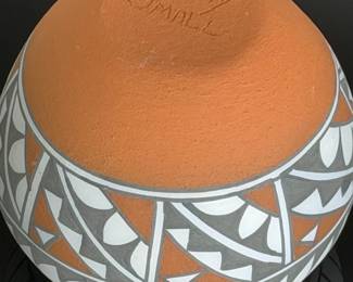 Mary Small Signed Jemez Pueblo Native American Hand-Coiled Art Pottery Pot