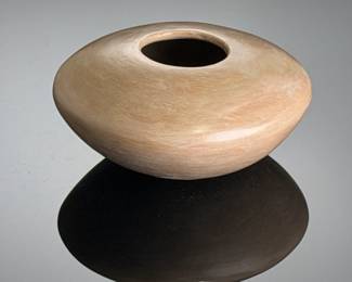 Signed Studio Art Pottery Seed Pot by R. Cula (2014) - Earthy Minimalist Vase