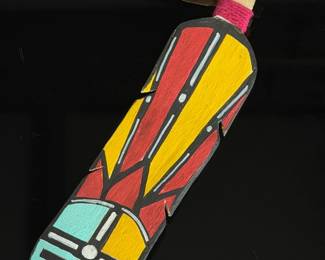 Hopi Hand-Carved Wood Prayer Feather Native American Katsina Paho Art