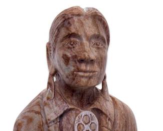 Wilbert Kady (KAY-DIH) Navajo Alabaster Sculpture Native American Art Figure