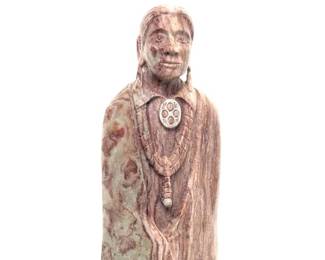 Wilbert Kady (KAY-DIH) Navajo Alabaster Sculpture Native American Art Figure
