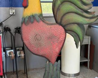 6 foot rooster, lawn decor