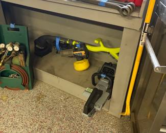 Vintage wrenches, toolboxes, powertools, handtools, chainsaws