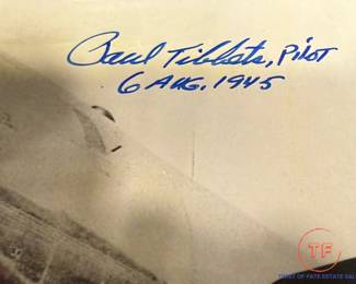 Signed Photo of ENOLA GAY with Pilot PAUL TIBBETS