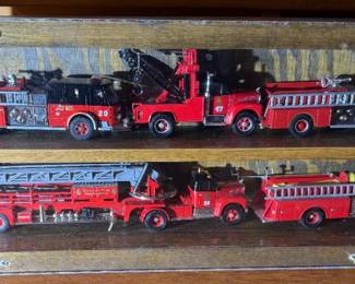 Collection of Vintage CHICAGO Fire Dept Die Cast Fire Trucks