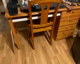 Wood  Desk and Chair Set