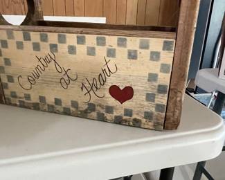 Country at Heart Wooden Carry-All Box