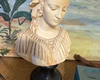 Arnaldo Giannelli "Angelica Maria" Alabaster Bust