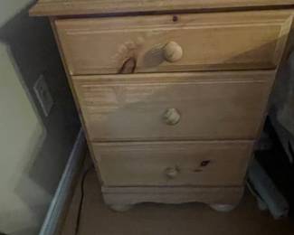 Rustic Pine Three-Drawer Chest of Drawers