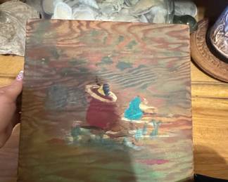 Folk Art Painting on Plywood