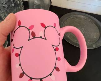 Disney Mickey Mouse Christmas Lights Pink Mug