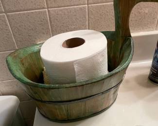 Vintage Wooden Duck Toilet Paper Holder