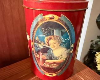 Vintage Coca-Cola "Coca-Cola Girl" Tin Canister