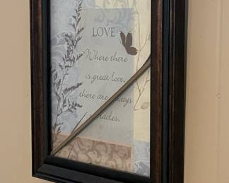 Decorative Inspirational Wall Art with Broken Glass