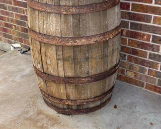 Vintage Wooden Whiskey Barrel