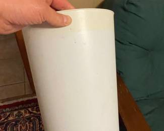 Vintage Plastic Cylinder Wastebasket