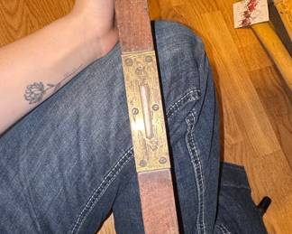 Antique Stanley Rule & Level Co. Brass-Bound Wood Level