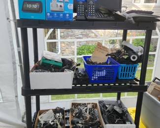Echo, landline phone sets, Kodak Easy Share, Monitors, Power cords, Cables, Headphones, Keyboards