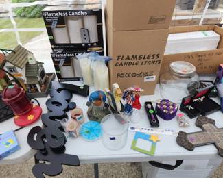Flameless candles, wall decor, Photo Boards, jewlery