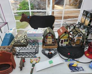 Wall decor, bird bath/feeder, jewlery box, UofM stickers/posters, Cow chalk board