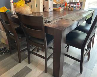 Square kitchen table with 8 chairs