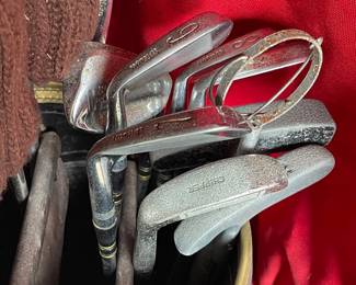 Wilson golf clubs and bag