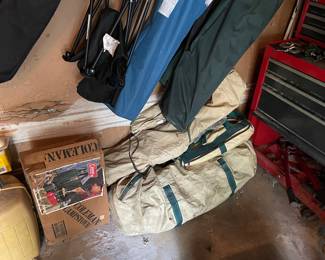 Camping equipment, tent etc.