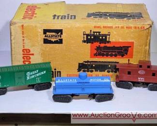 1 AllState Electric Train Set. Appears to be Complete