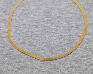 1 14K Gold 20 Herringbone Necklace. 9.3g