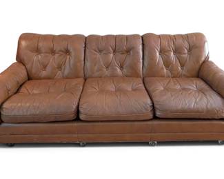 Conover Brown Leather Sofa