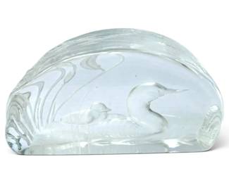 Capredoni Crystal Duck Paper Weight