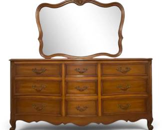Morganton French Provincial Style 9Drawer Dresser w Mirror
