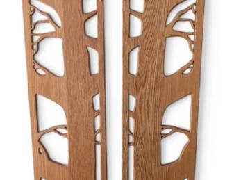 Pair Of Wood Cutout Decorative Wall Panels