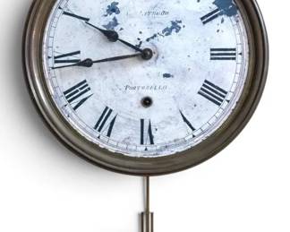 Timeworks Portobello Wall Click With Brass Pendulum