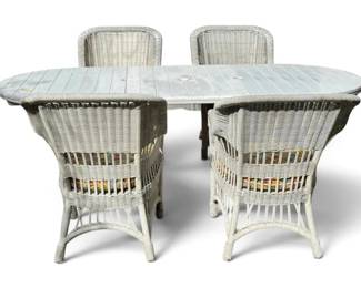 Patio Table With Wicker Chairs