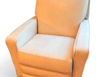 Cream Leather Reclining Armchair