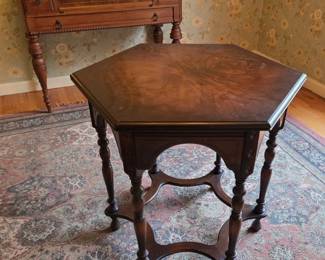 Vintage Mahogany Octogan Table