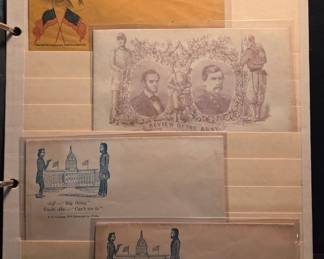 19thc Civil War Period Patriotic Envelops