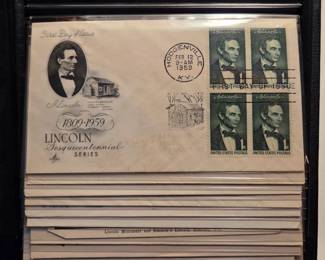 Lots of vintage Lincoln 1st day covers