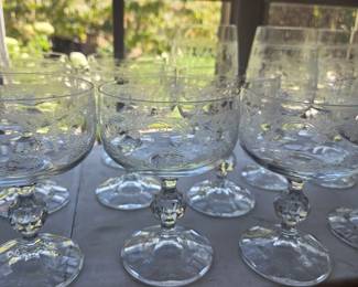 Bohemian Cascade Chrystal stem ware