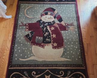 Large Snowman Rug