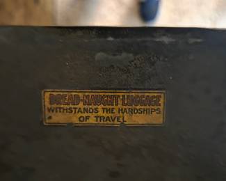 Antique trunk label