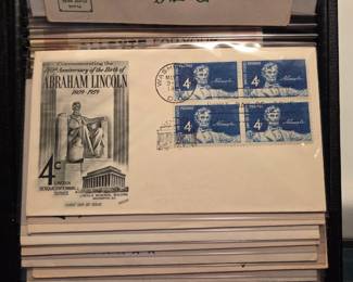 Lots of vintage Lincoln 1st day covers
