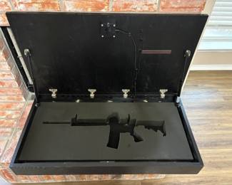 WE HAVE 2 OF THESE AWESOME TACTICAL VAULT GUN SAFES WHISKEY FLAG DESIGN.