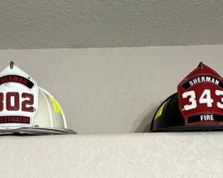 AWESOME FIREFIGHTERS CHIEF HELMET COLLECTION.