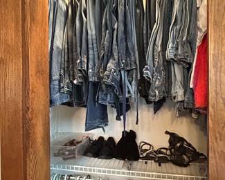 Assorted Women's Denim Jeans and Footwear Collection
