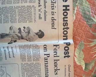 The Houston Post Newspaper - August 17, 1977 - Elvis Presley Death Announcement