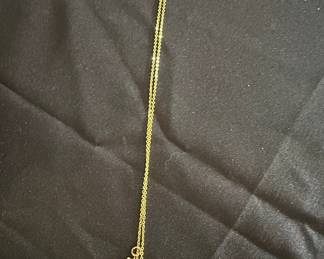 Gold-Tone Locket Necklace with Star and Solitaire Charms