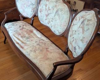 Victorian Triple Back Settee